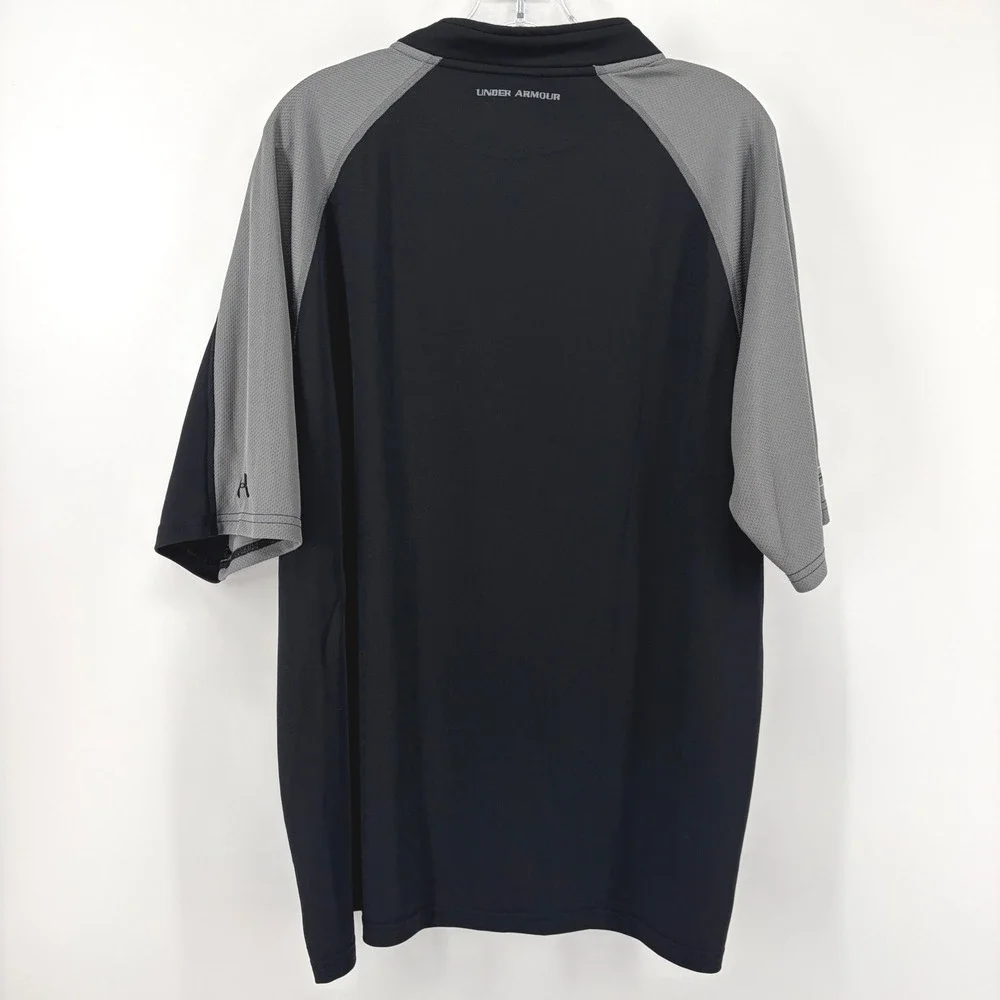 Under Armour Mens XL Black Gray ACM Celebrity Golf Classic 1/4 Zip Polo Shirt